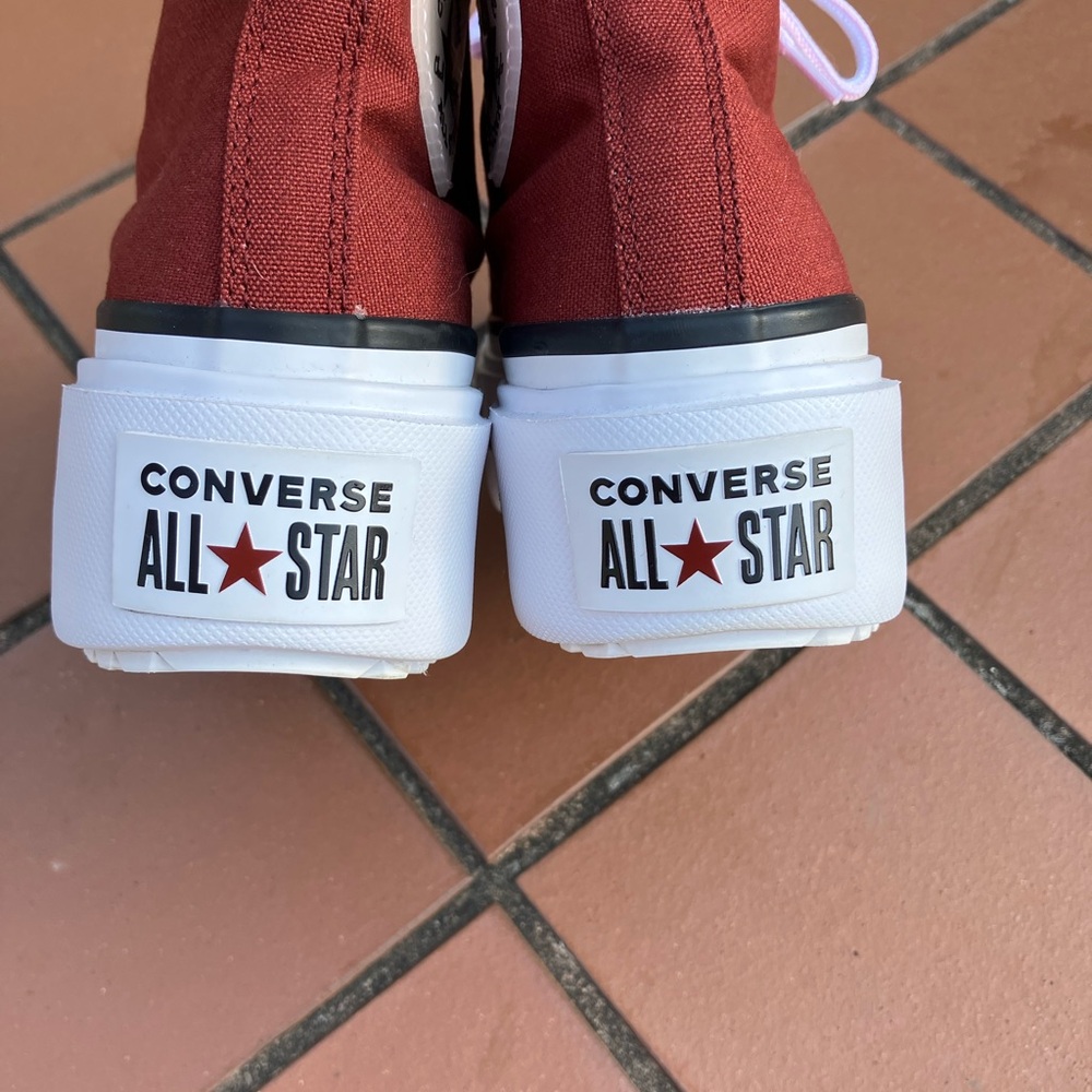 Chuck Taylor All Star Double Stack Platform Heart Charm size 6 - Picture 9 of 10